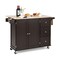 Wooden Kitchen Island Trolley with Storage Cabinet and Drop Leaf